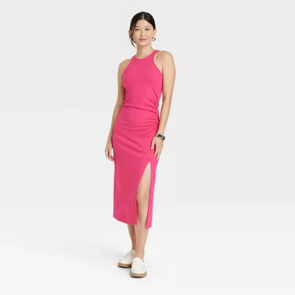 COPY - A New Day Pink Sleeveless Keyhole Back Button Long MaxiDress